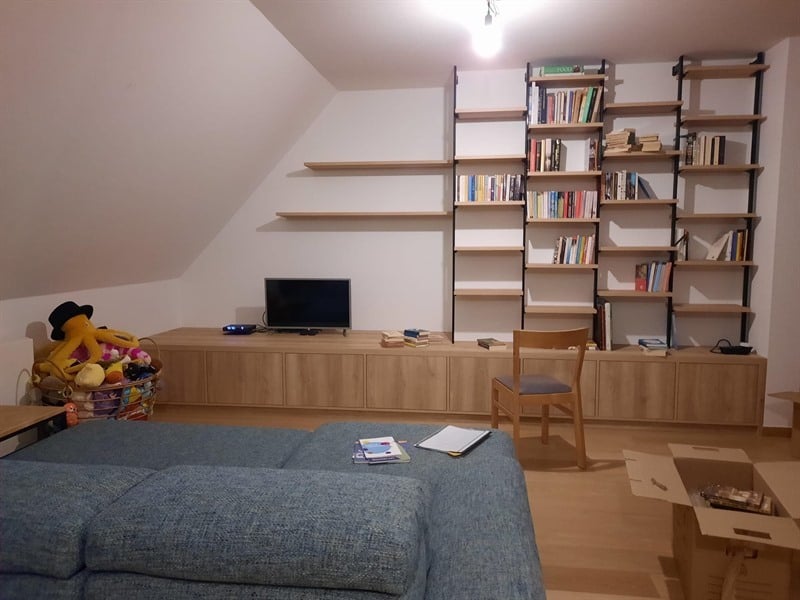 Meuble rangement et bibliothèque bois et noir à Bruxelles | Raison Home - 6