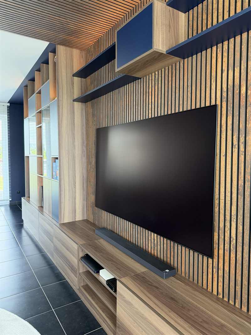 Meuble TV, vaisselier et bureau bois et bleu | Raison Home - 2