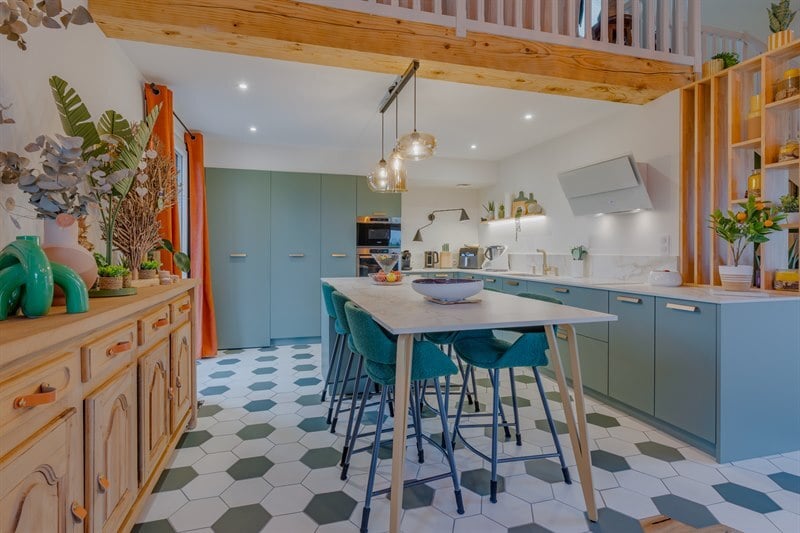 Cuisine en L verte à Montmerle-sur-Saône | Raison Home - 8