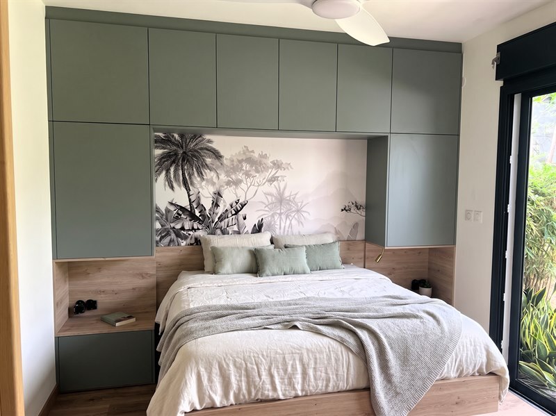 Rangements tour de lit vert à Saint-Paul | Raison Home - 1